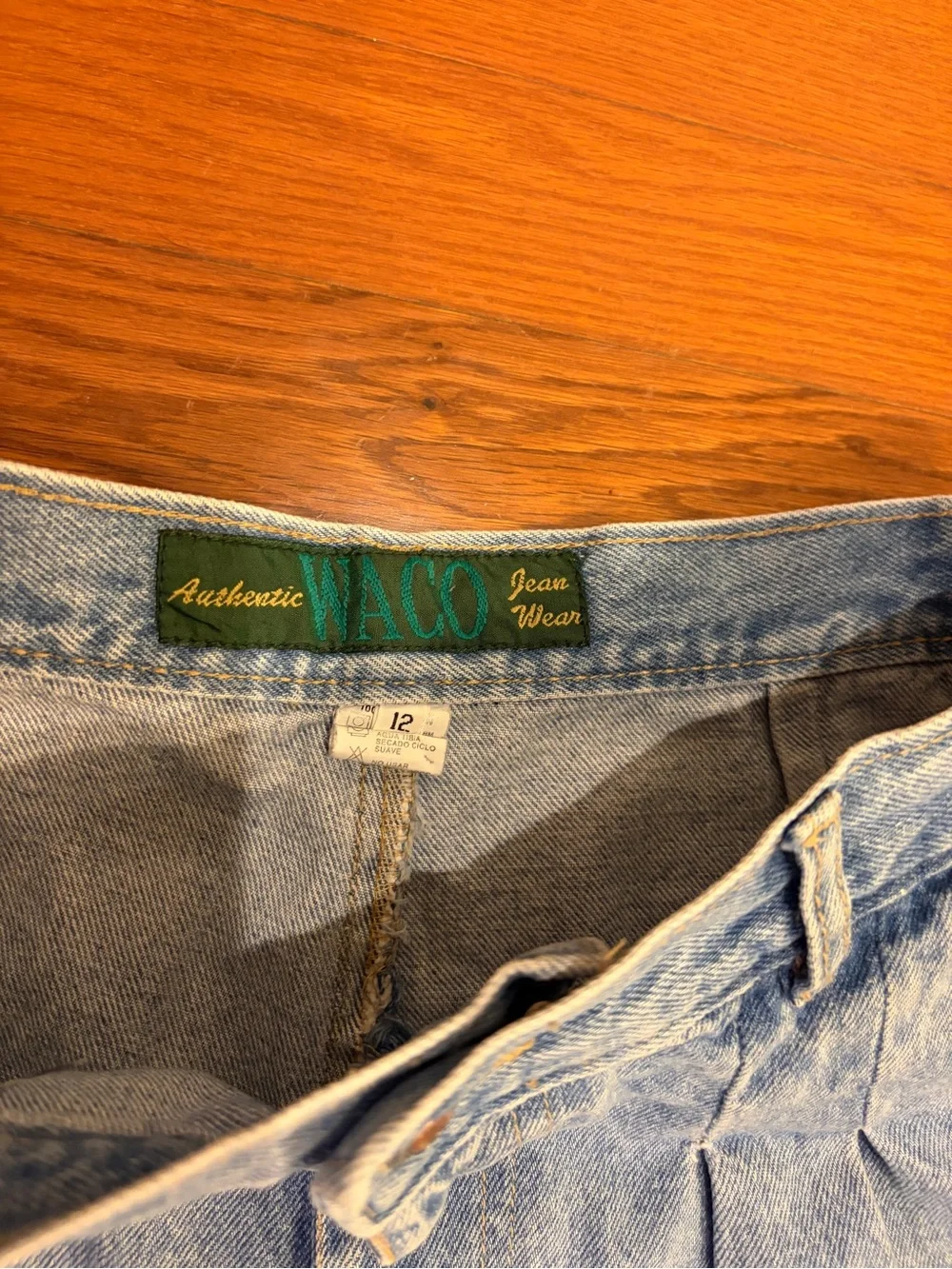 Authentic Waco | Vintage Denim Pleated Mom Shorts